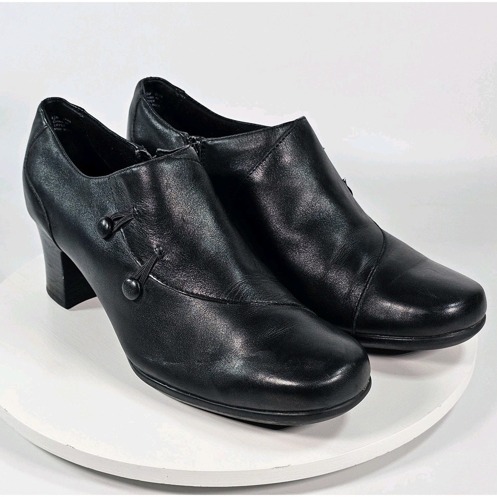 CLARKS Women Emslie Warren Slip-on Bootie Black US Size 8.5